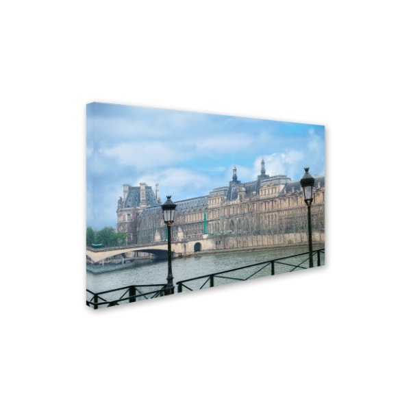 Cora Niele 'The Louvre Palace And Seine River' Canvas Art,30x47